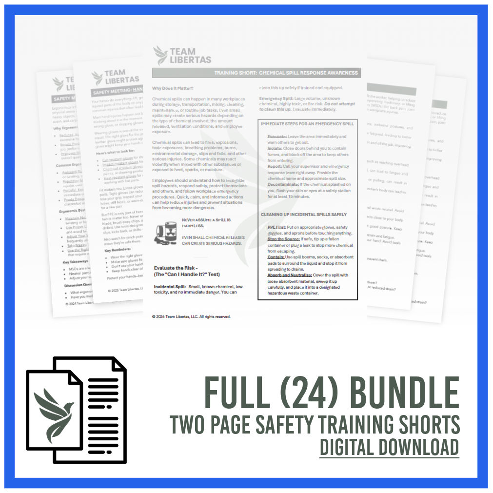 Safety Training Short - Complete Bundle of Twenty-Four